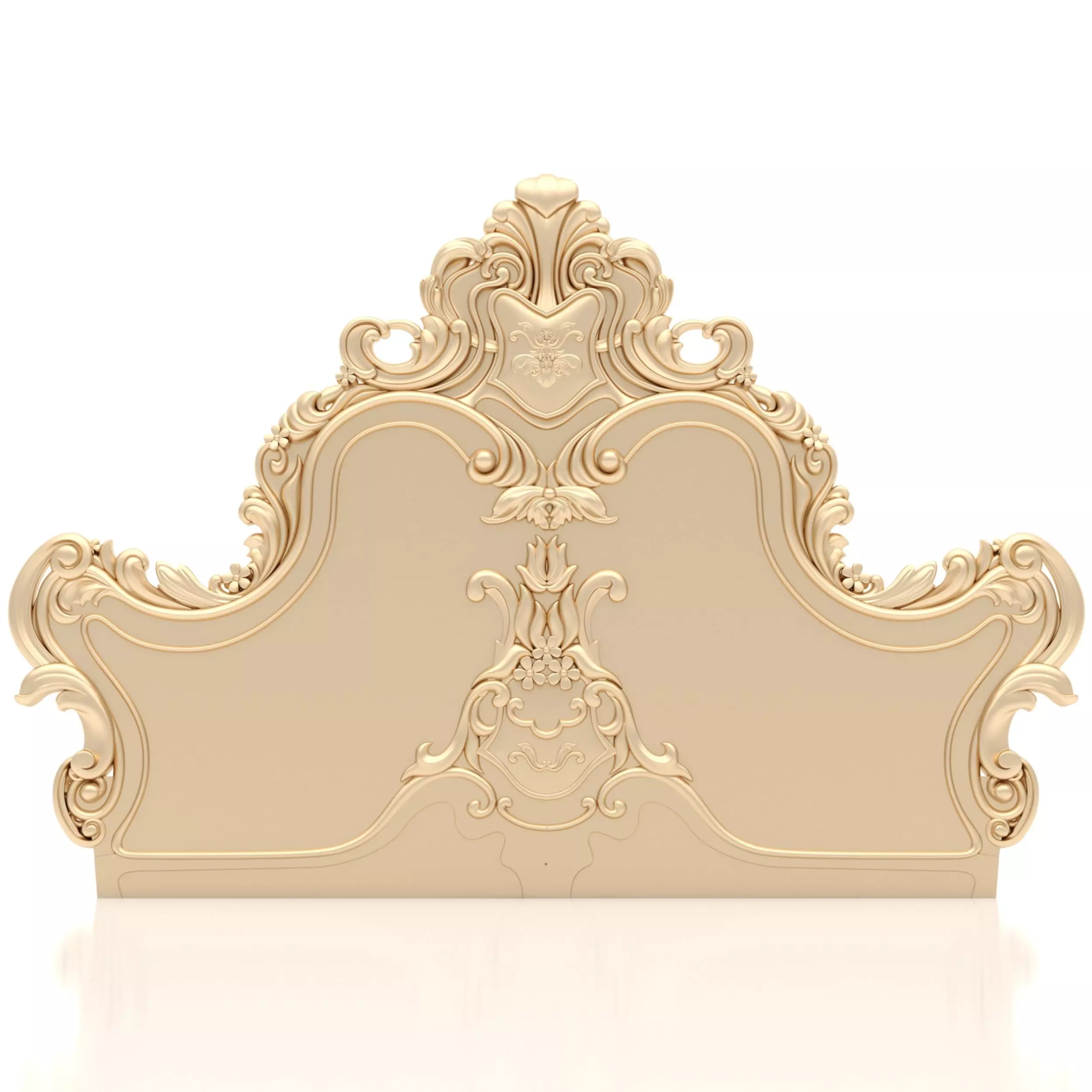 Bed Ornament Frame 1 - For CNC and Interior 3D model_0