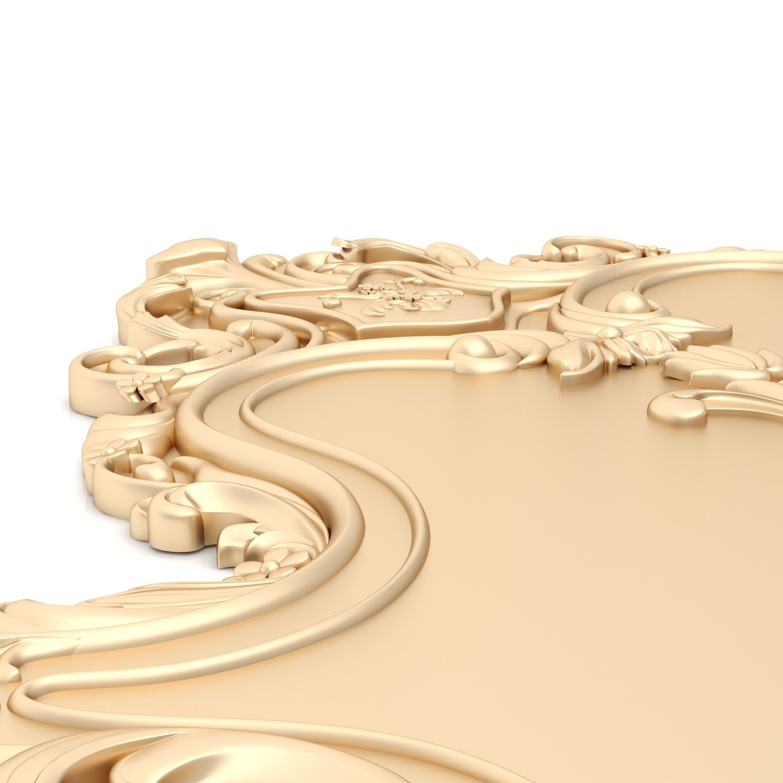 Bed Ornament Frame 1 - For CNC and Interior 3D model_6