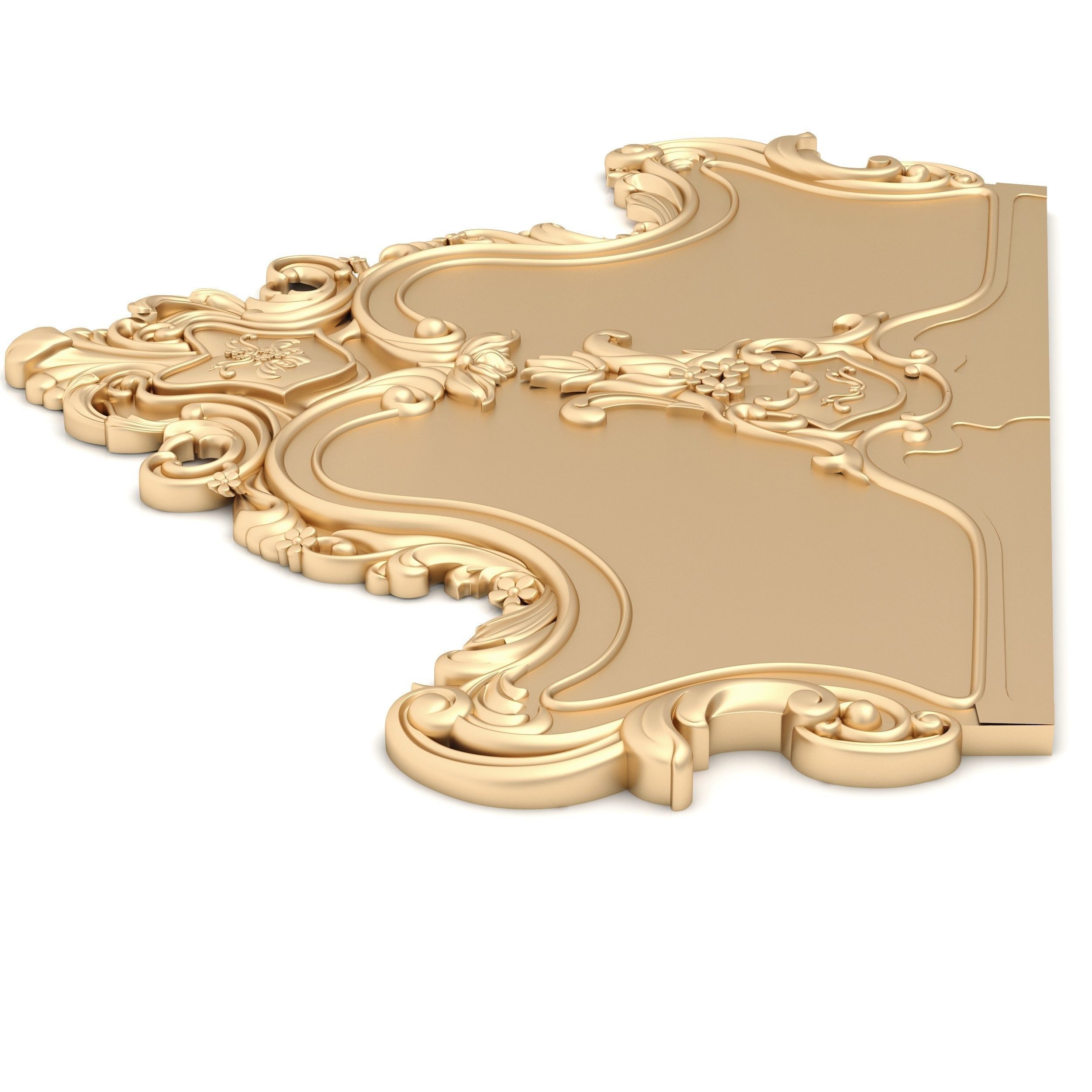 Bed Ornament Frame 1 - For CNC and Interior 3D model_5