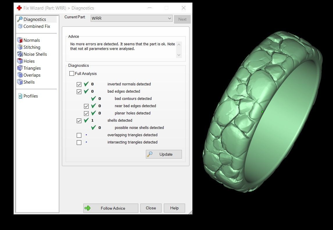 Rocks textured wedding ring size range 3D print model_5