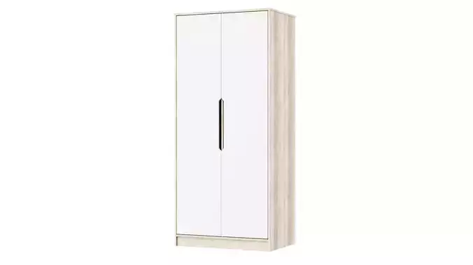 2-Door Wooden Sandinavian Wardrobe 