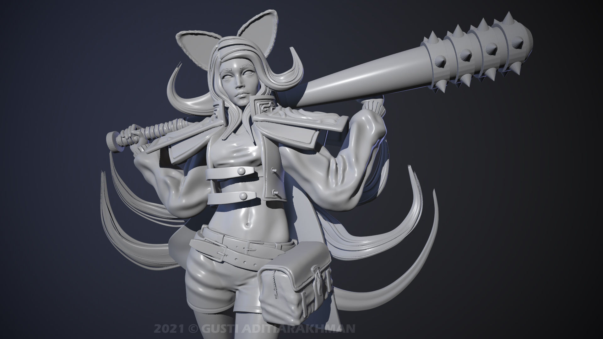 Carmen The Novice Warrior 3D print model_12