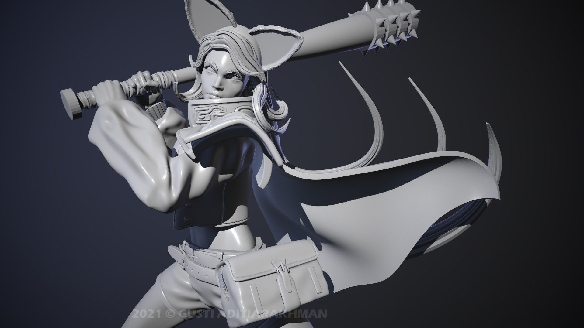 Carmen The Novice Warrior 3D print model_11