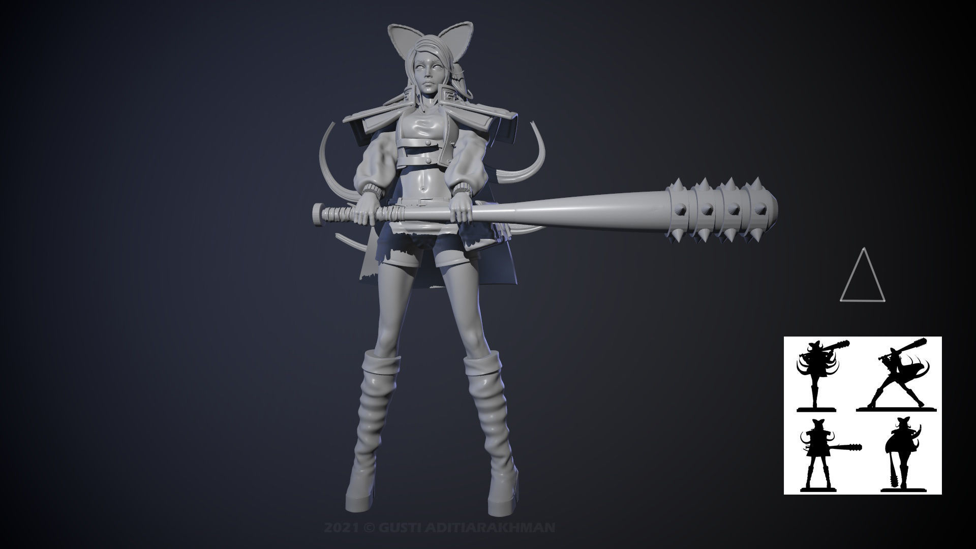 Carmen The Novice Warrior 3D print model_9