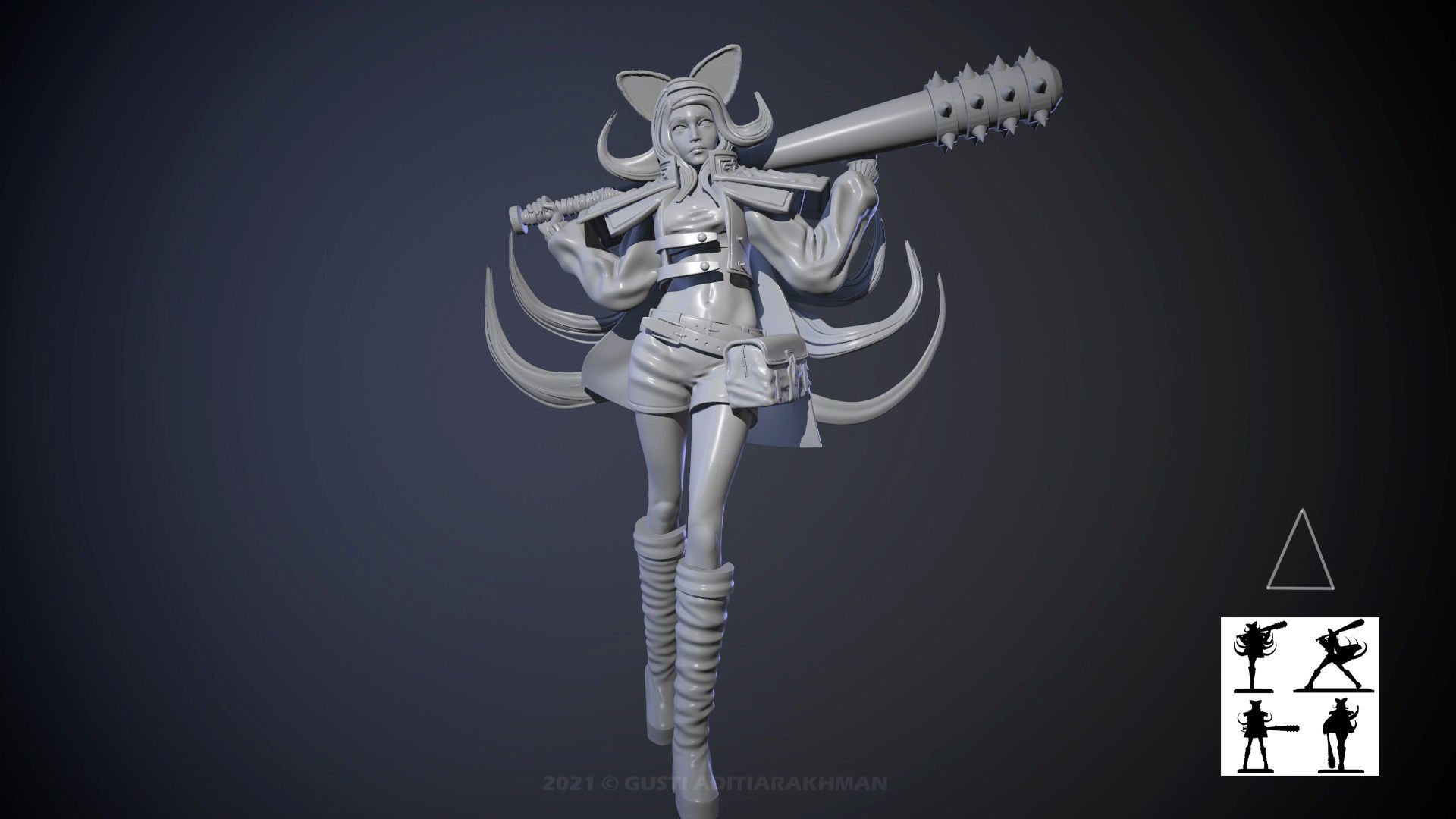 Carmen The Novice Warrior 3D print model_2