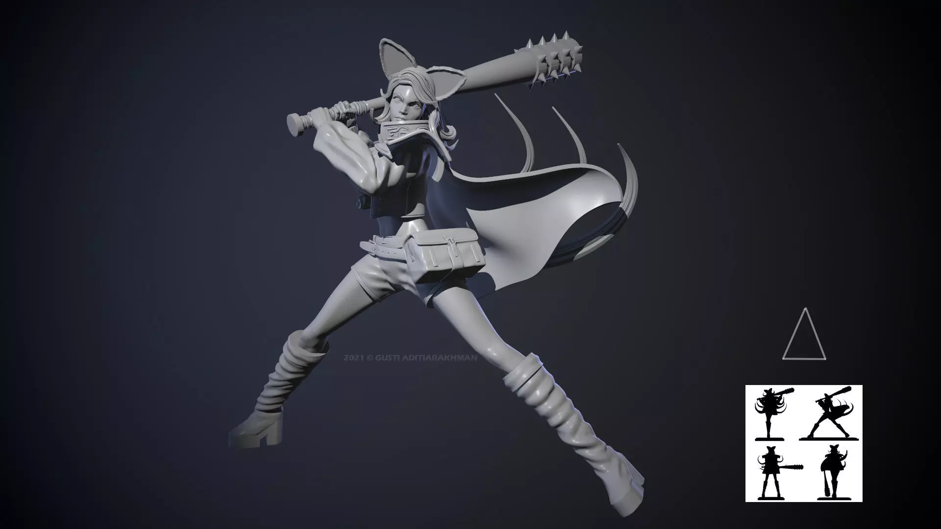 Carmen The Novice Warrior 3D print model_0