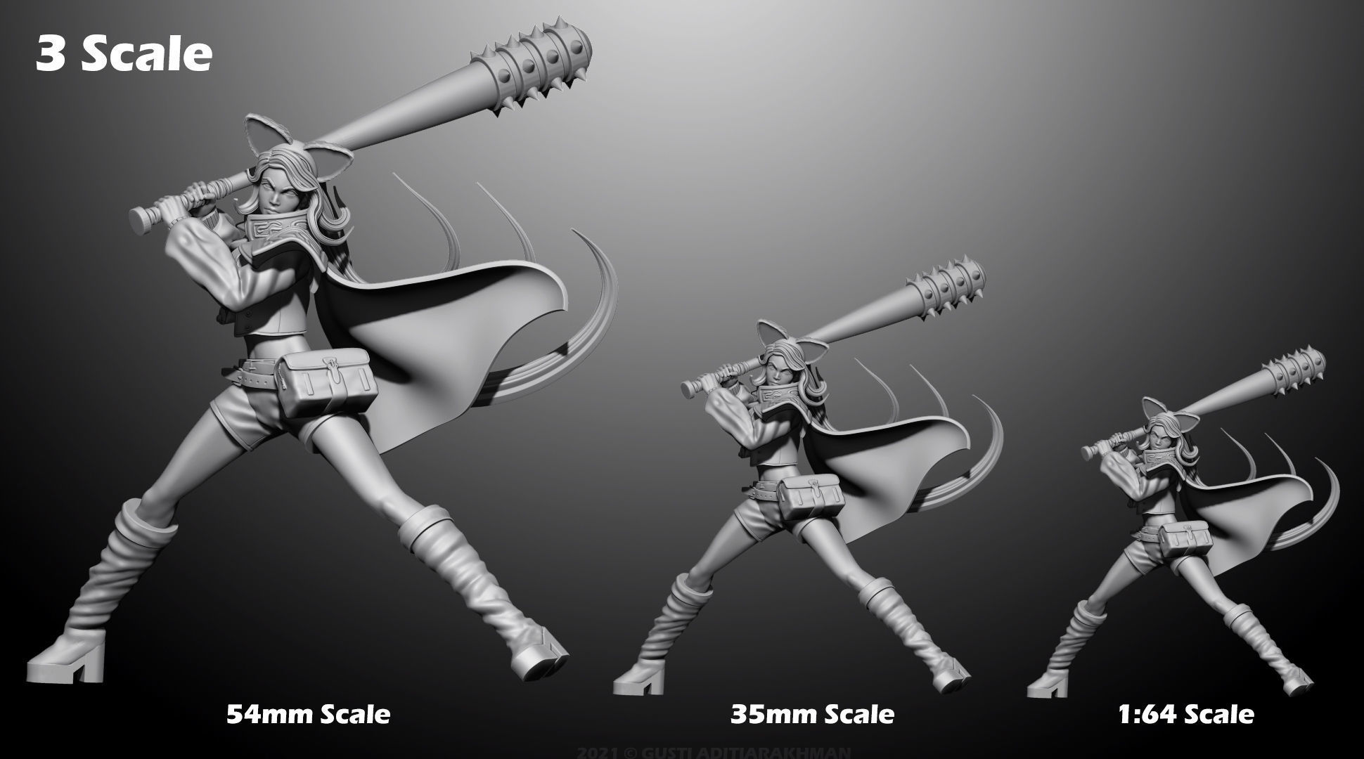 Carmen The Novice Warrior 3D print model_10
