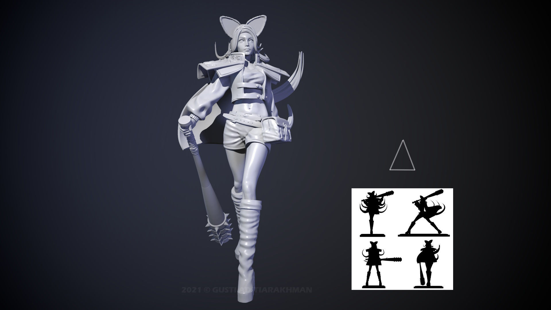 Carmen The Novice Warrior 3D print model_1