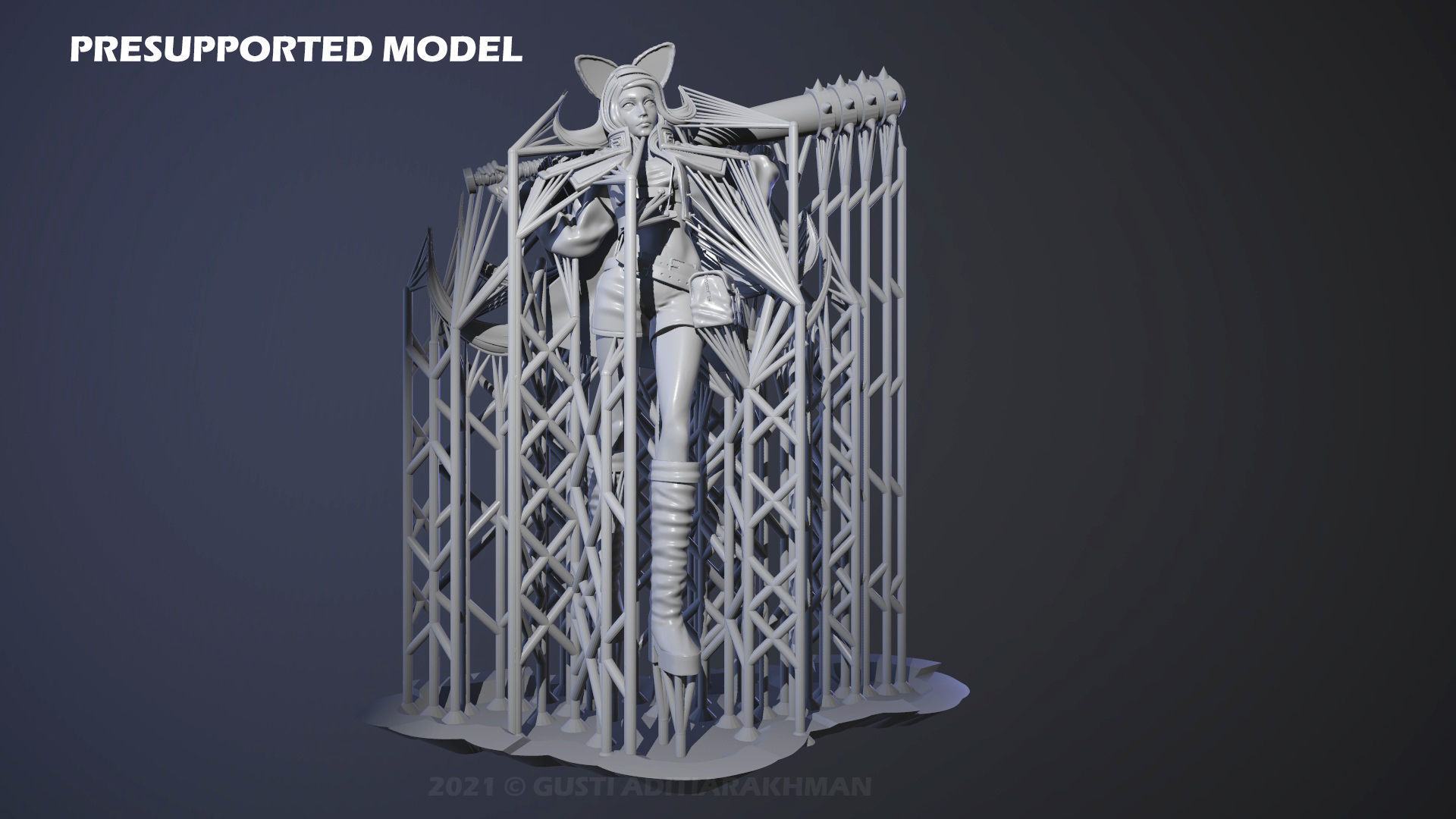 Carmen The Novice Warrior 3D print model_8
