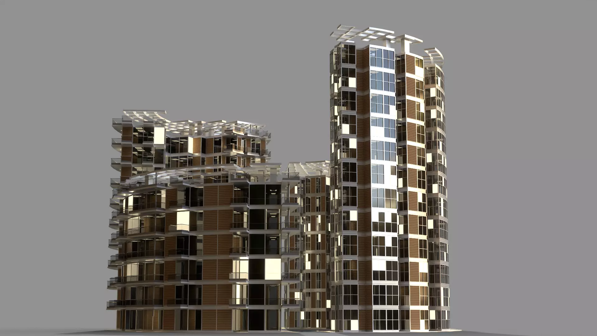 Futuristic High Rise Buildings 01 3D model_0