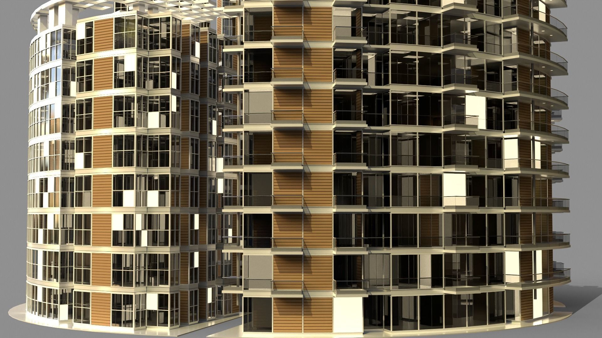 Futuristic High Rise Buildings 01 3D model_3
