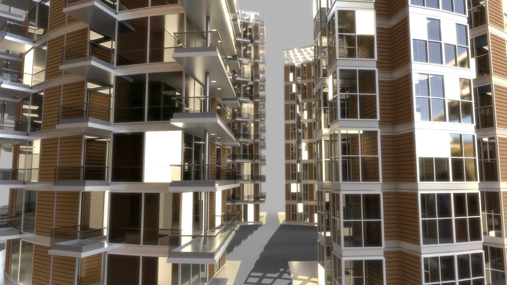 Futuristic High Rise Buildings 01 3D model_6