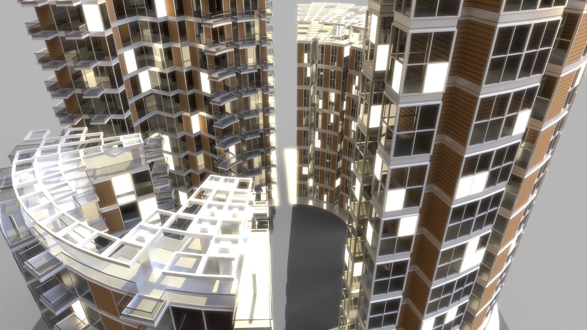 Futuristic High Rise Buildings 01 3D model_8