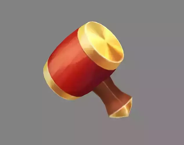 Cartoon tool - Golden hammer