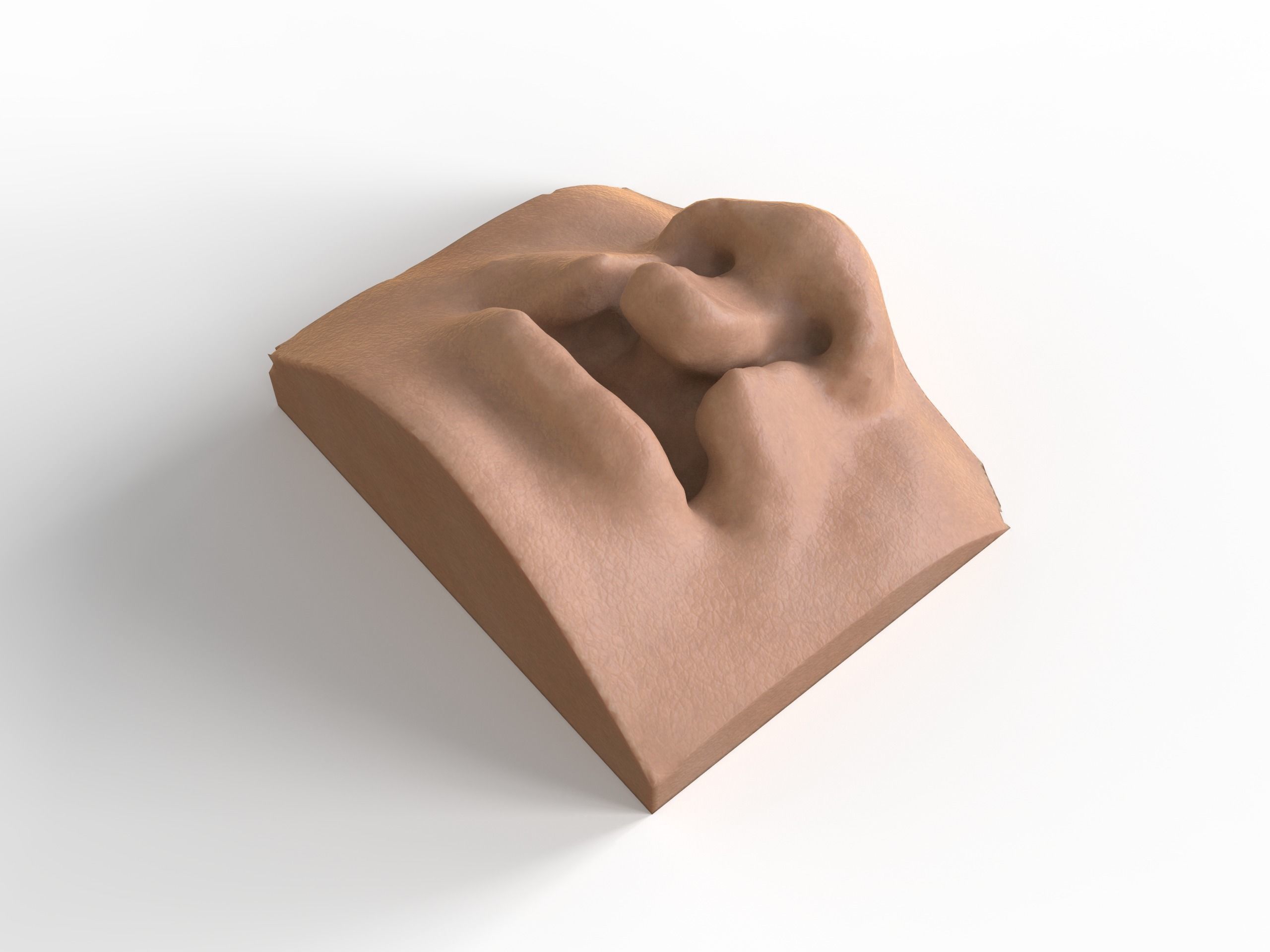 bilateral cleft lip and palate for surgical simulation 3D print model_4