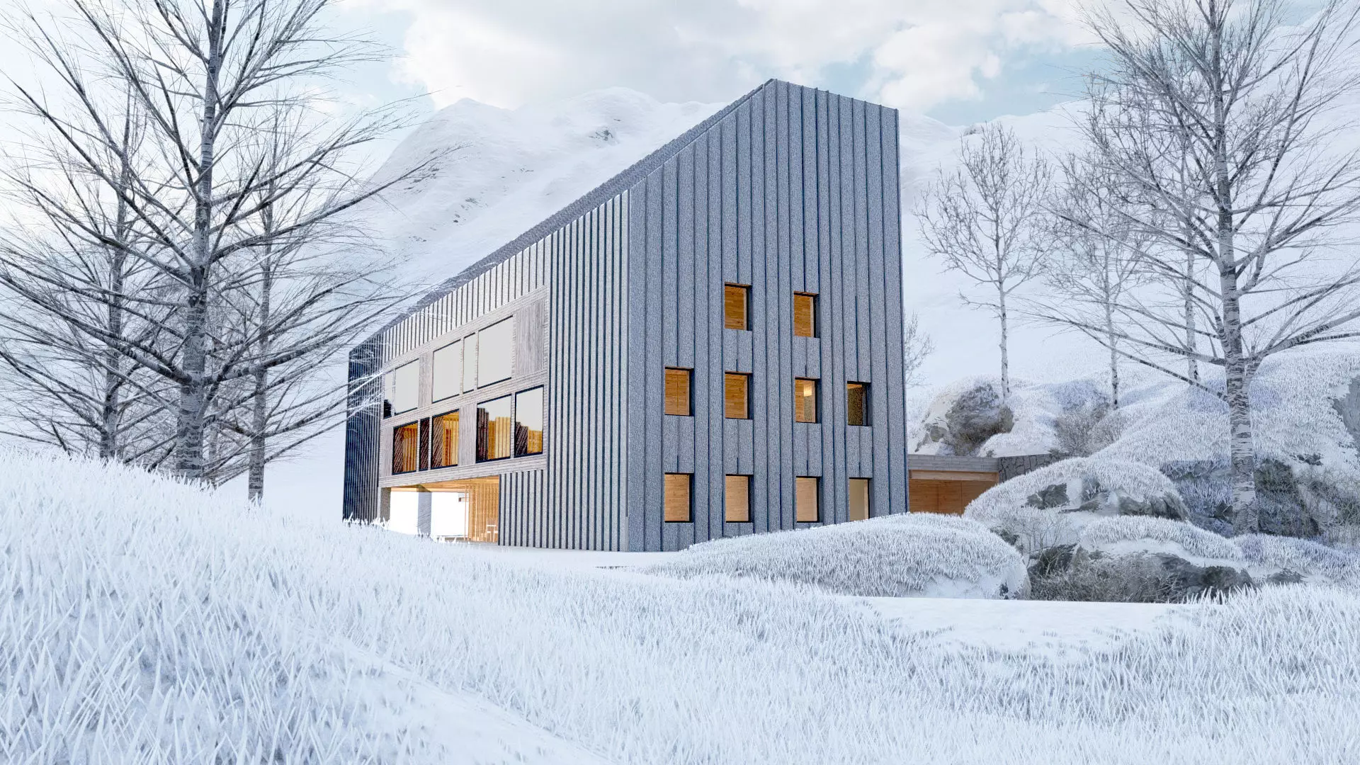 House Chalet Alps - Modern Cottage 3D model