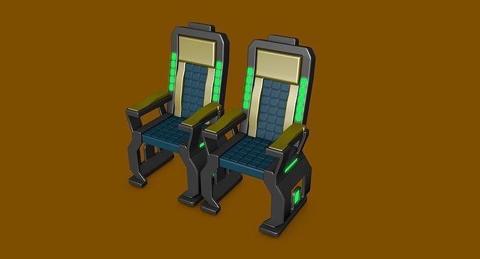 Aircraft seats 3D model