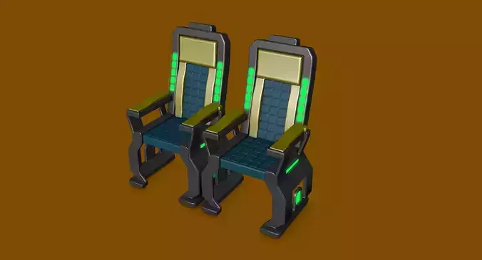 Aircraft seats 3D model