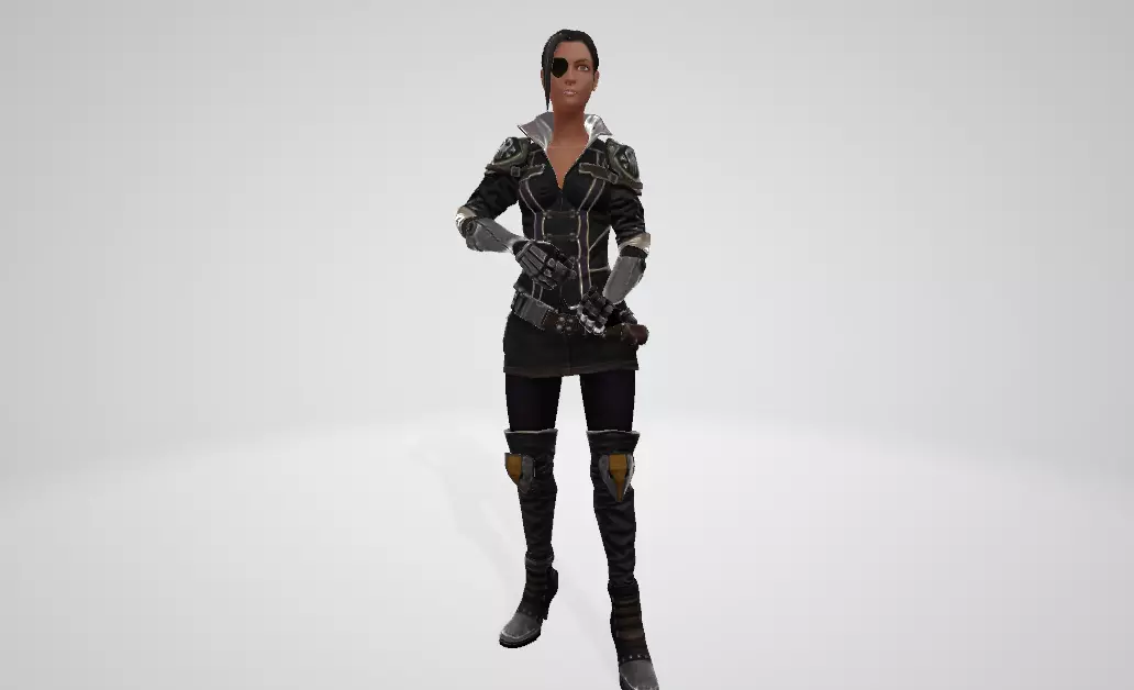 Animated Girl Character Free low-poly 3D model
