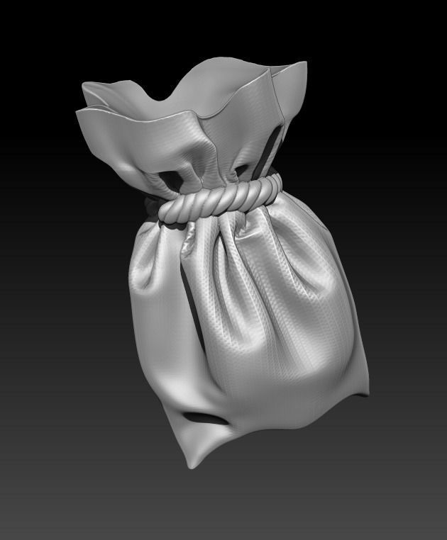 Money Bag pendant  3D print model_2