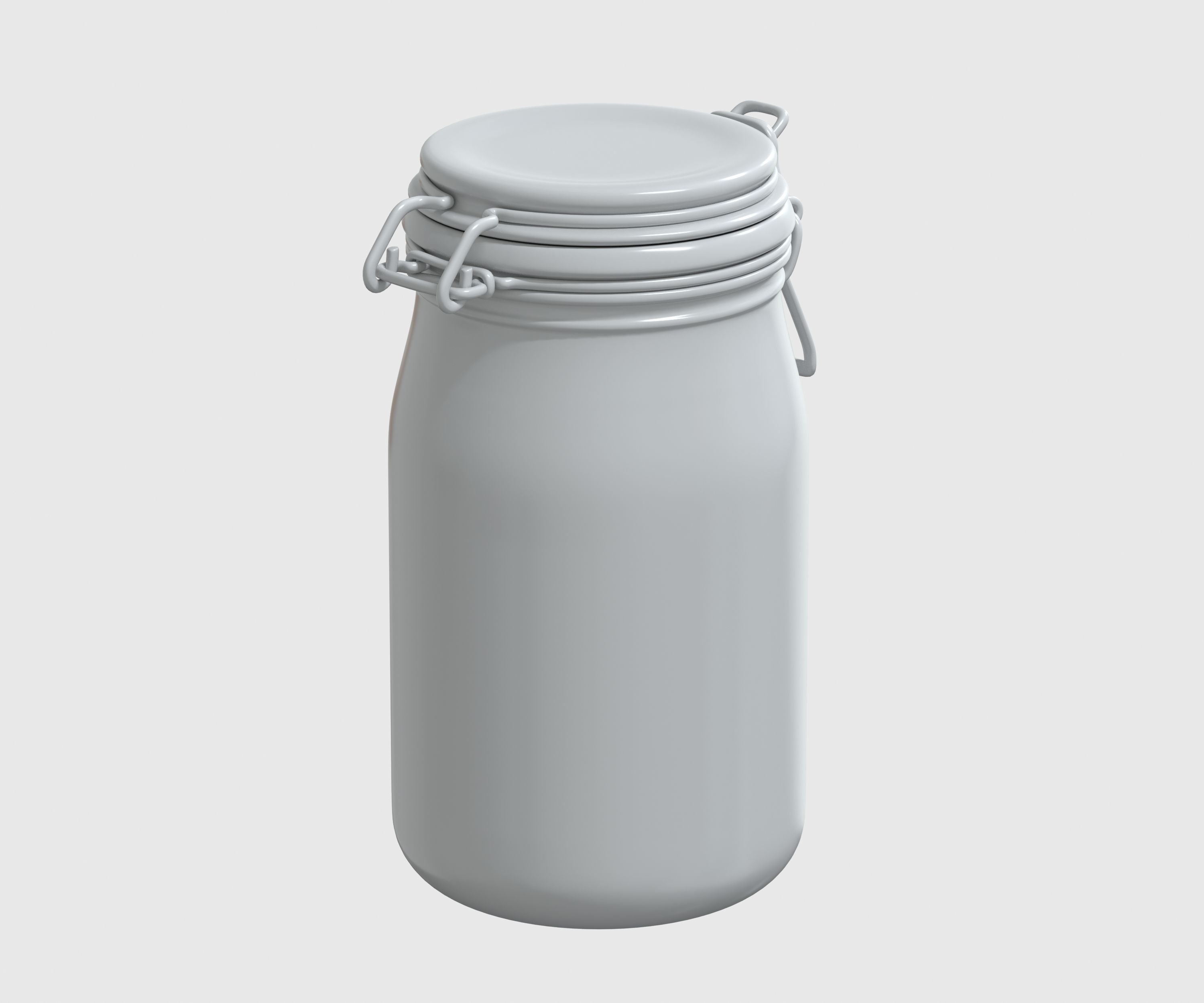 Pasta clear glass jar 3D model_8