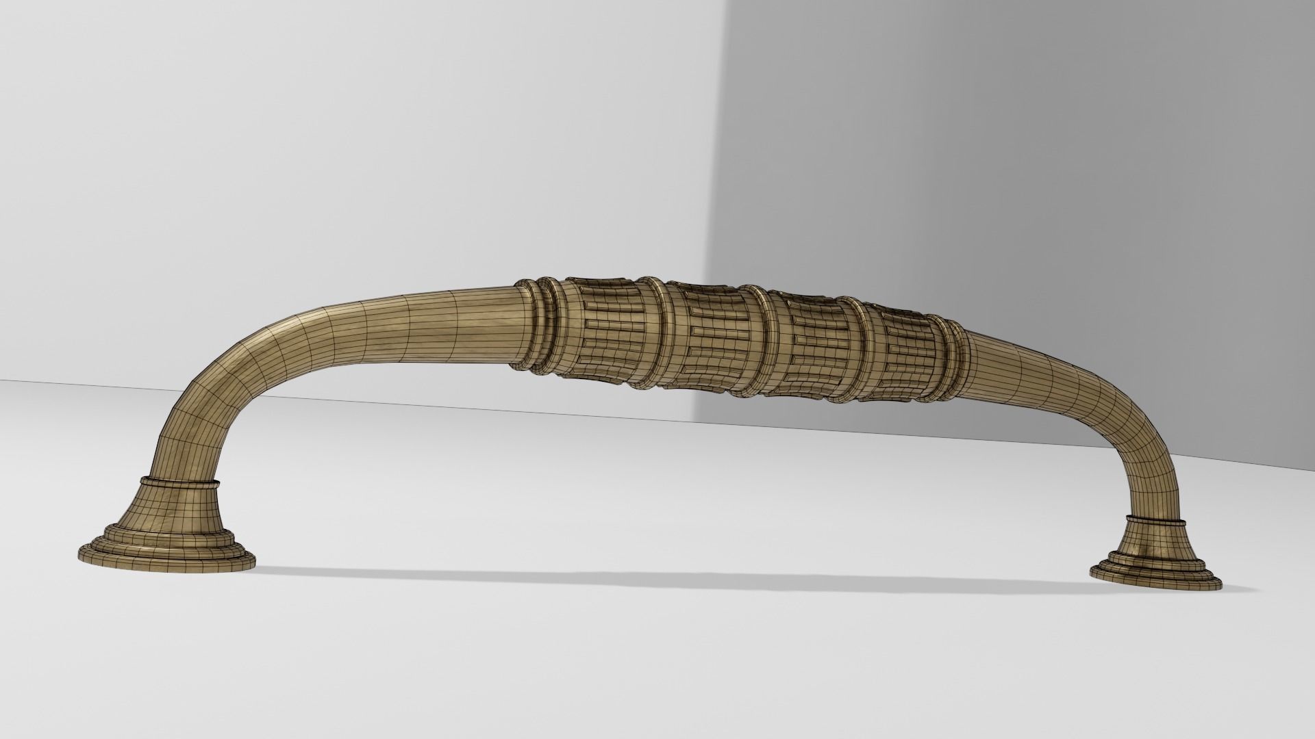 Bronze Furniture Handle 3D model_3