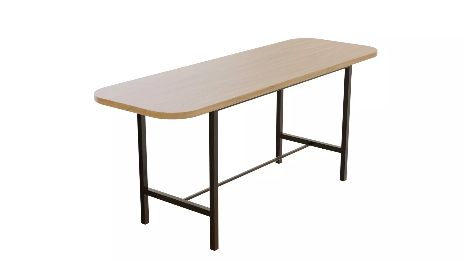 Wood Table 3D model_0