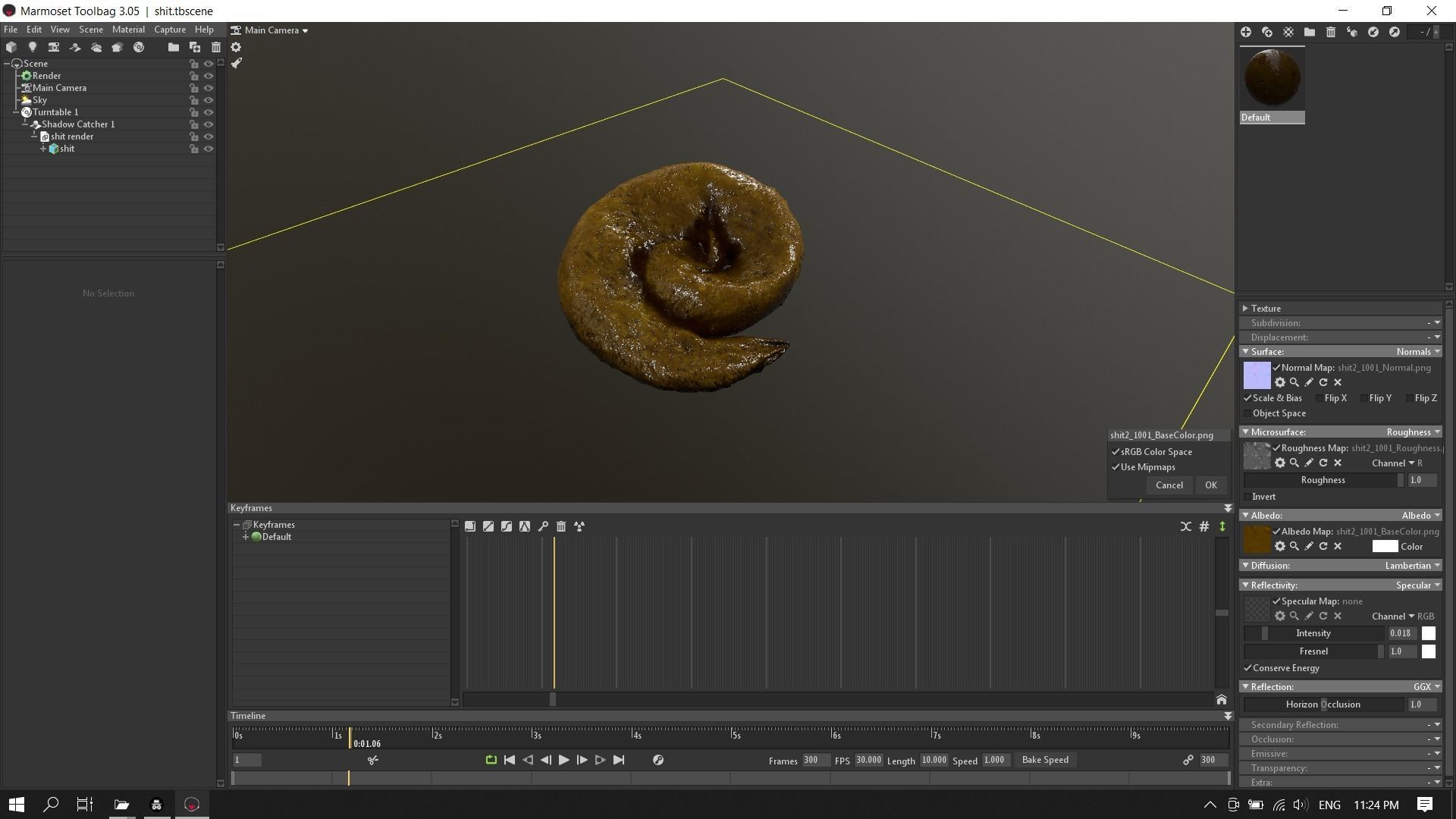 Realistic Wet Shit Low-poly 3D model_16