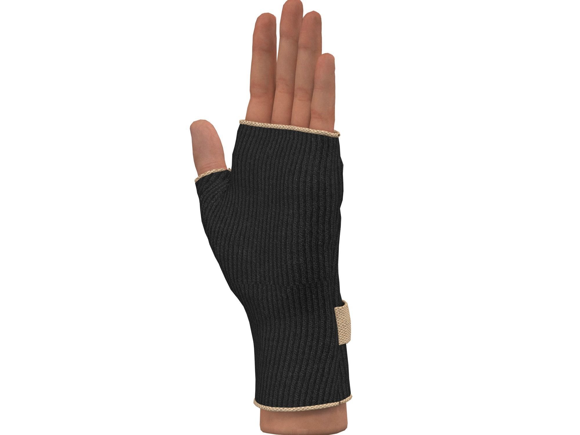 fingerless gloves  3D model_7