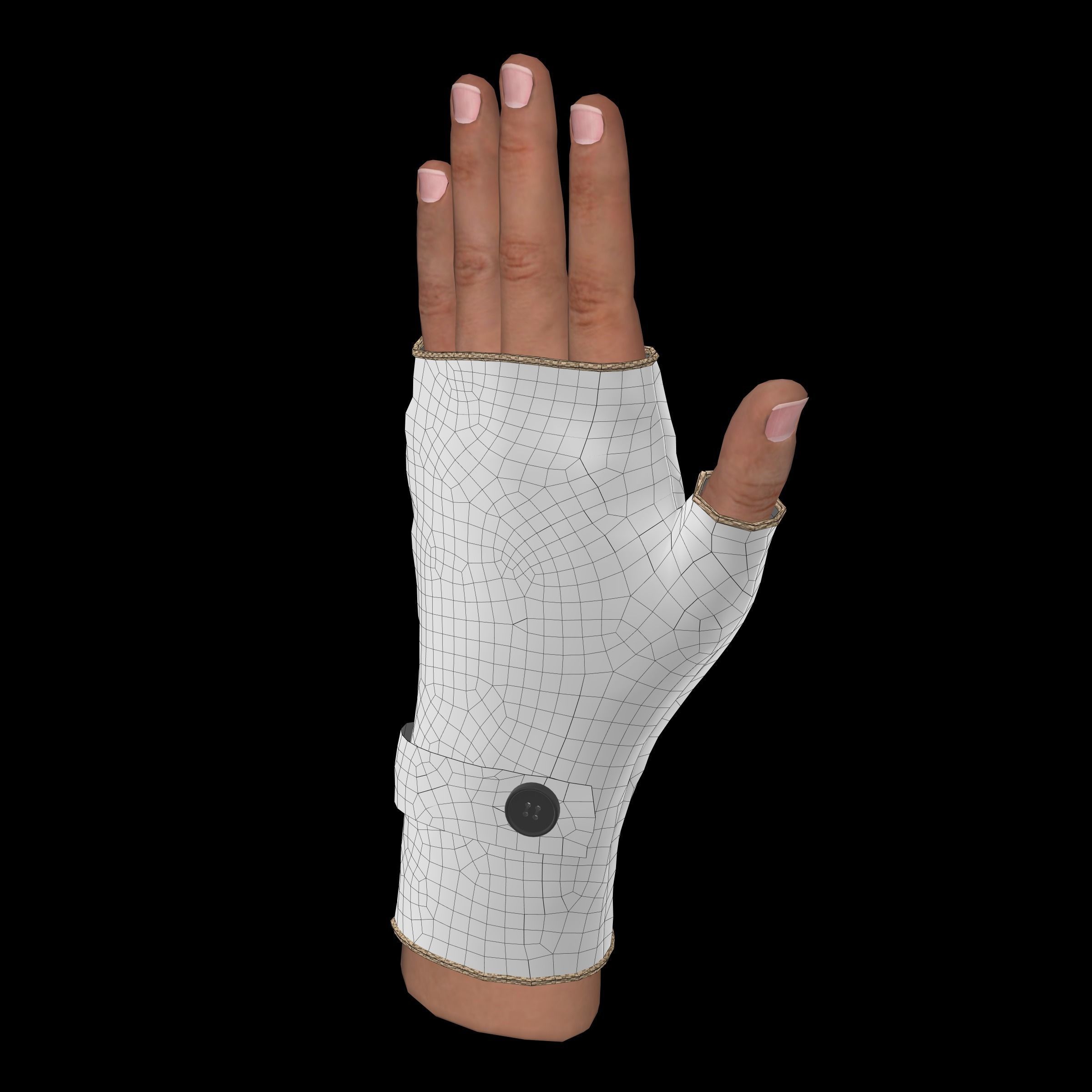 fingerless gloves  3D model_15