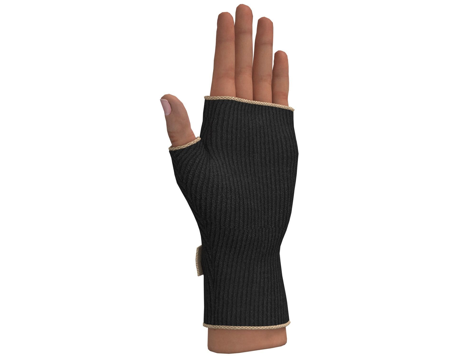 fingerless gloves  3D model_8