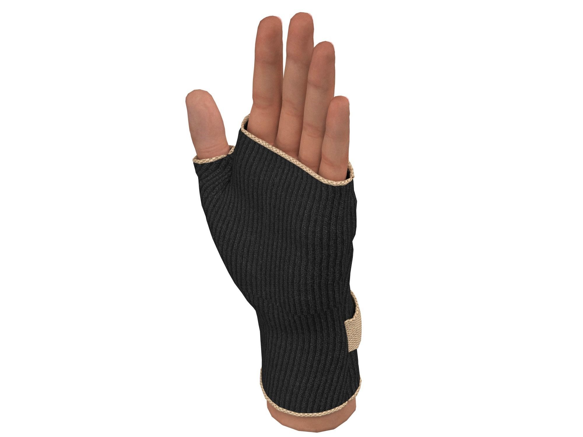 fingerless gloves  3D model_10