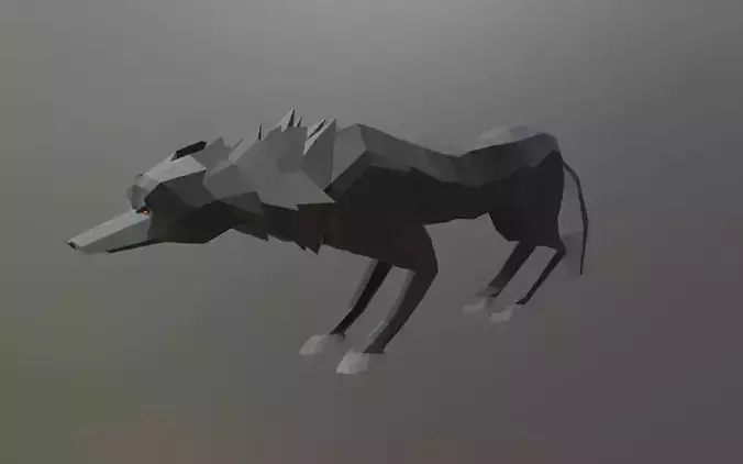 lowpoly wolf