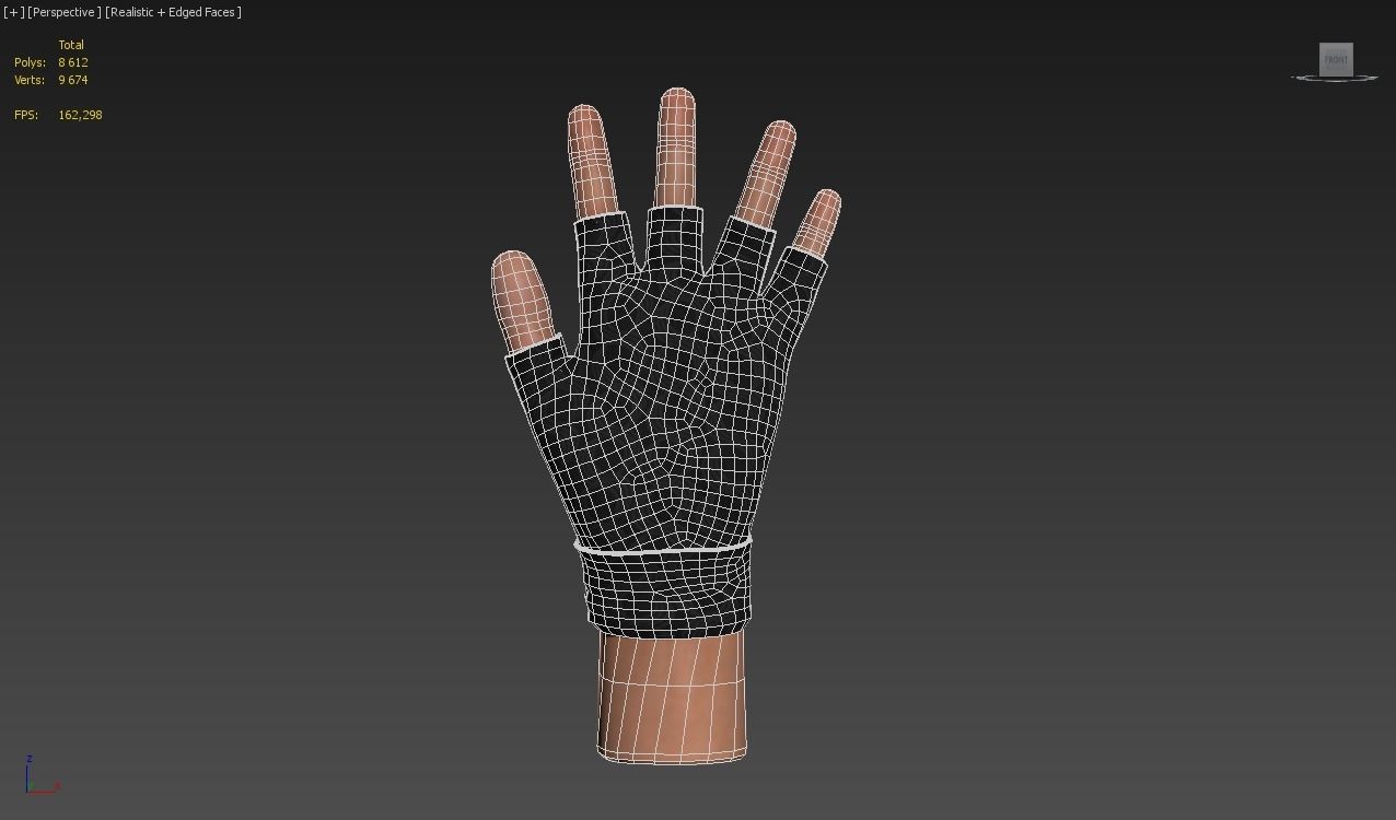 fingerless gloves  3D model_16