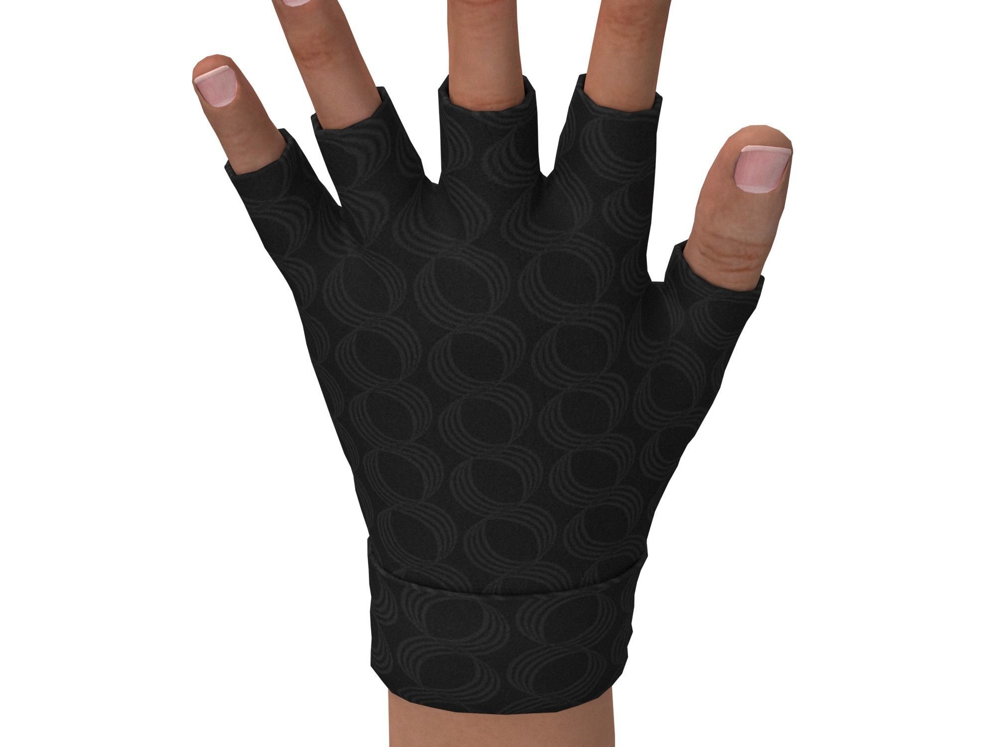 fingerless gloves  3D model_9