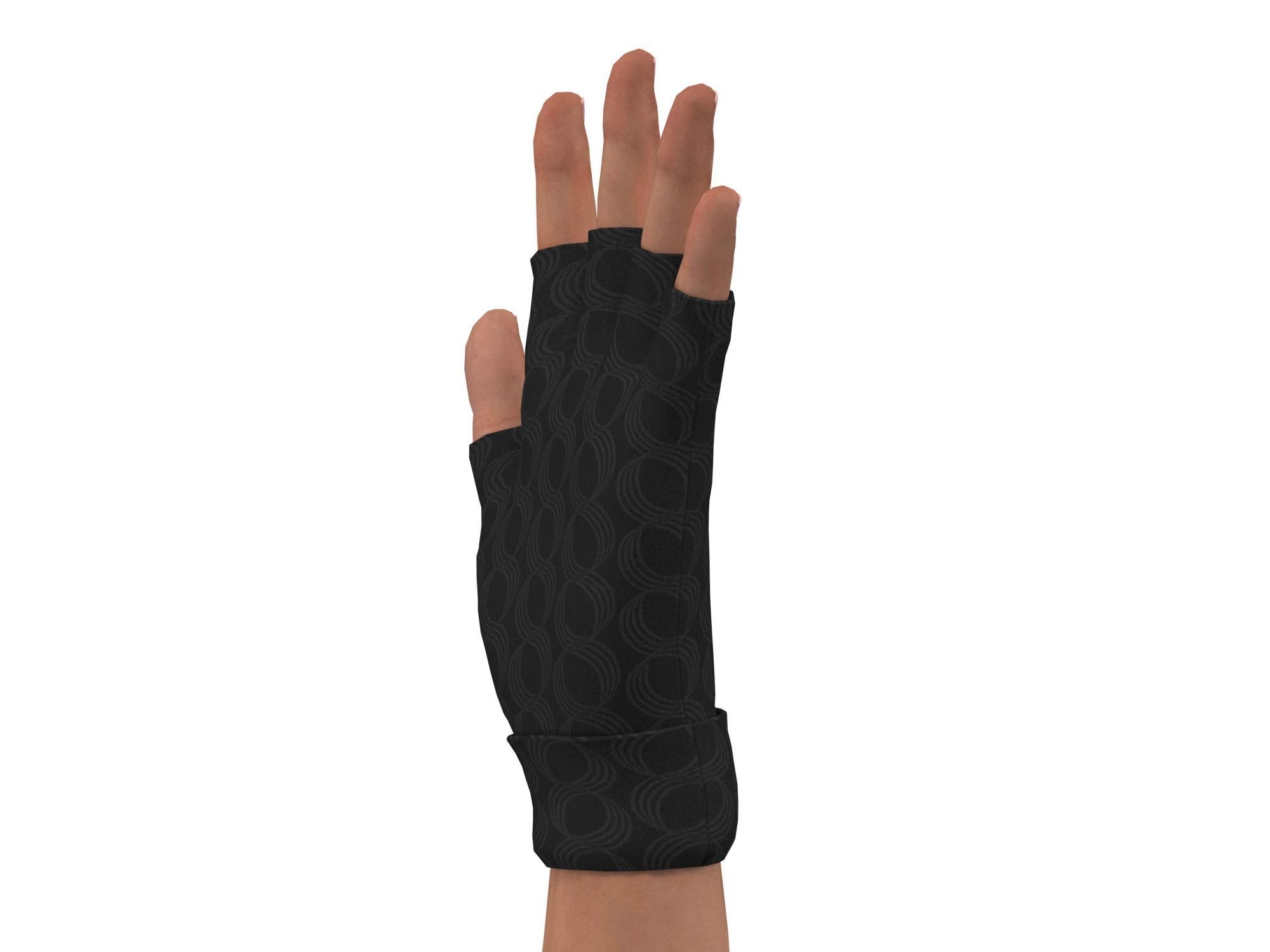 fingerless gloves  3D model_7