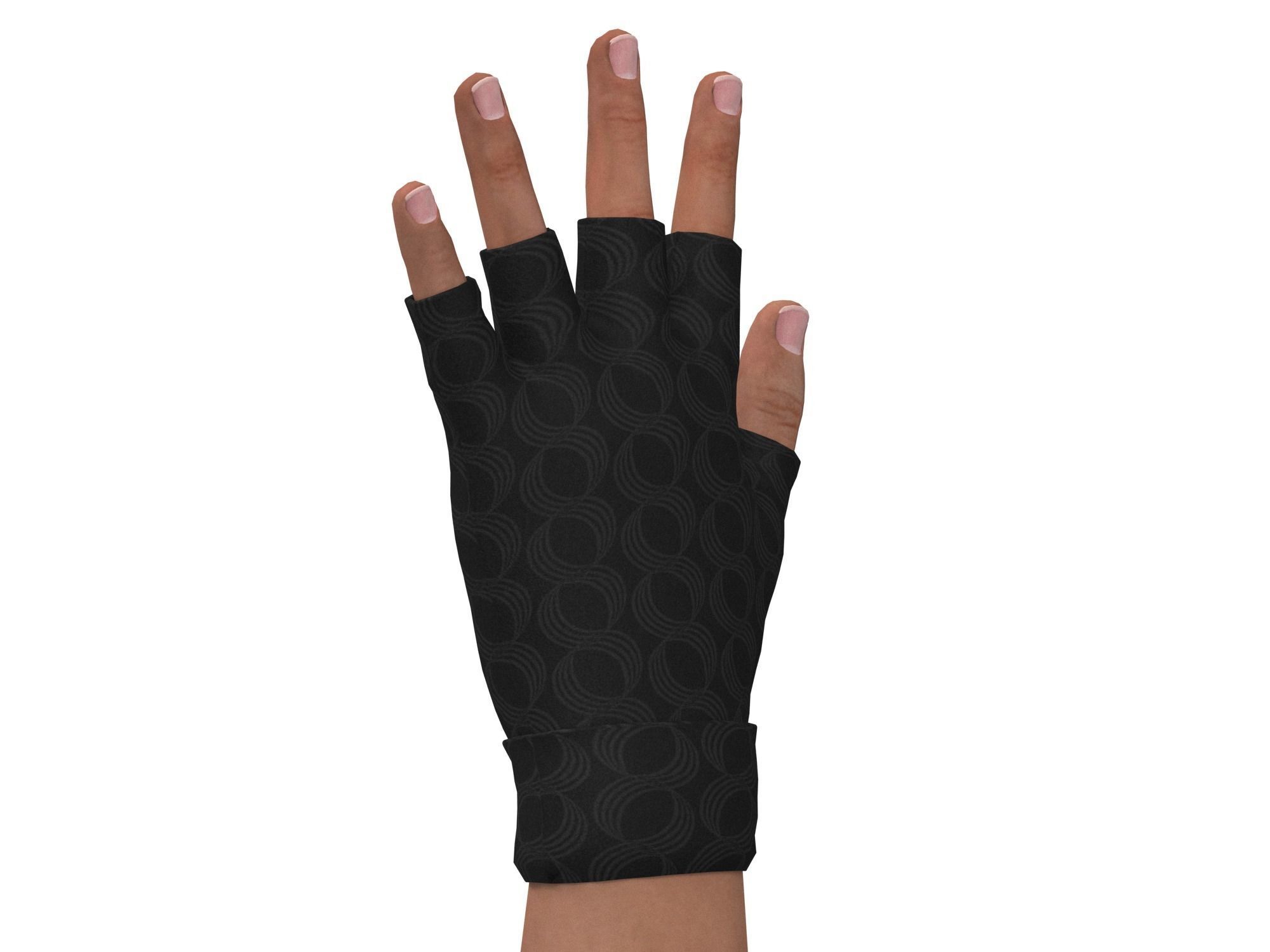 fingerless gloves  3D model_4