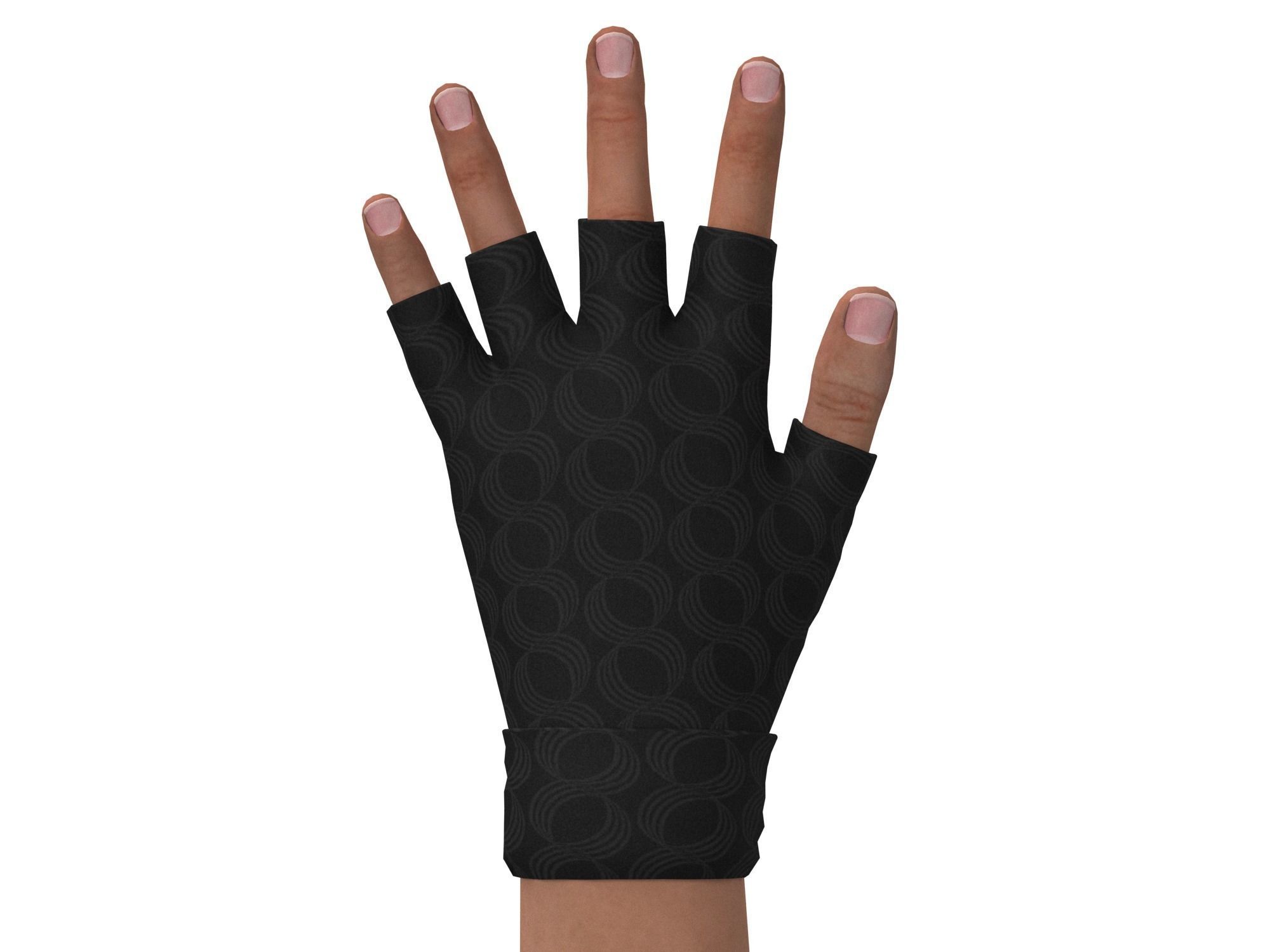 fingerless gloves  3D model_1