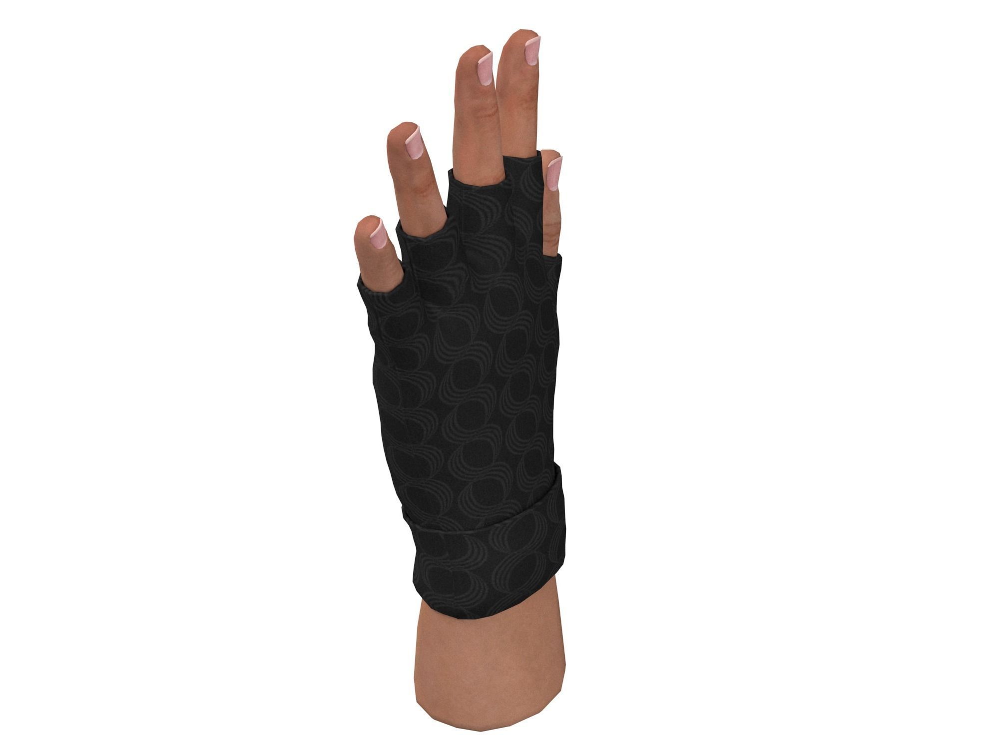 fingerless gloves  3D model_8