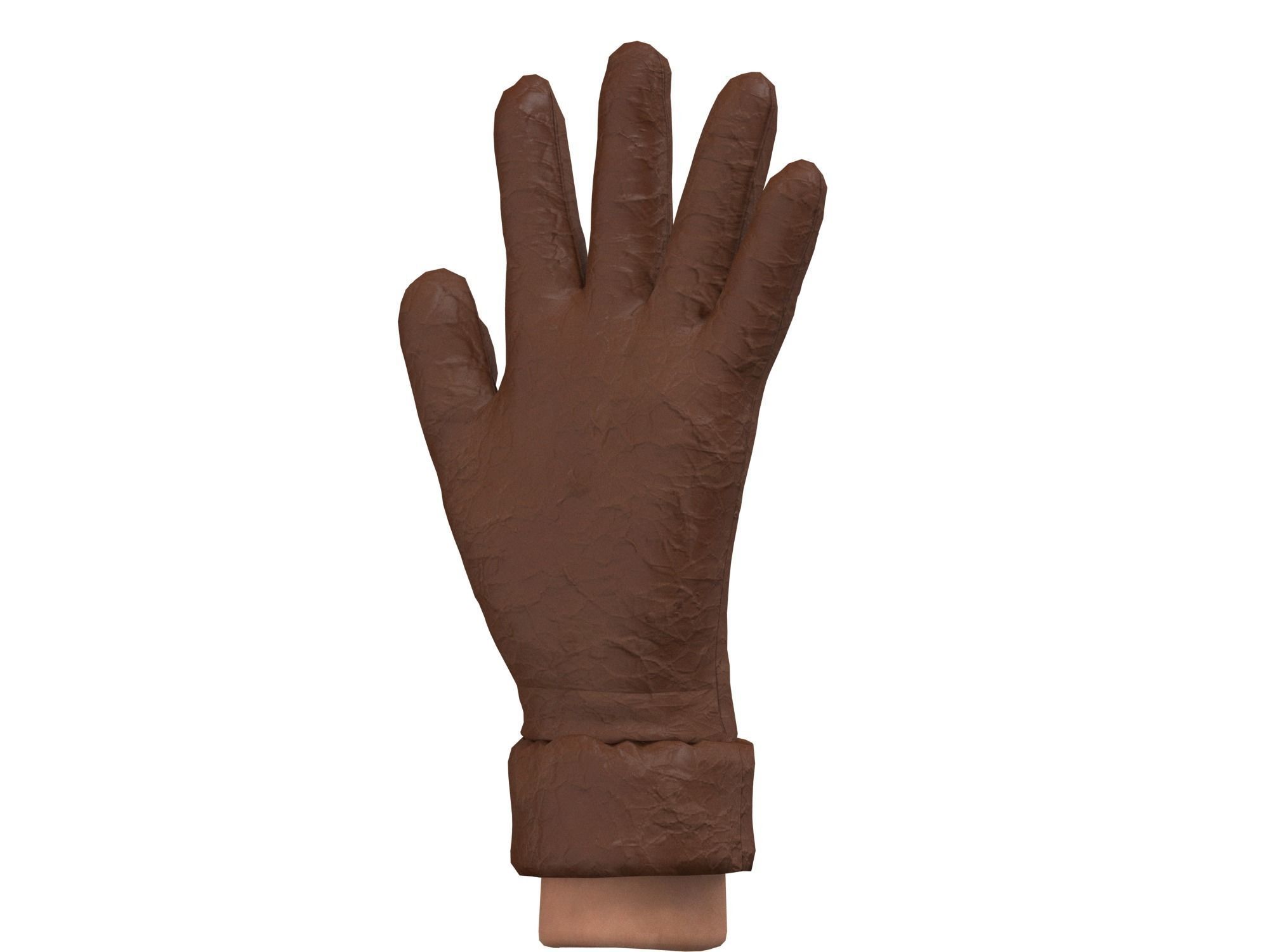 leather gloves  3D model_1
