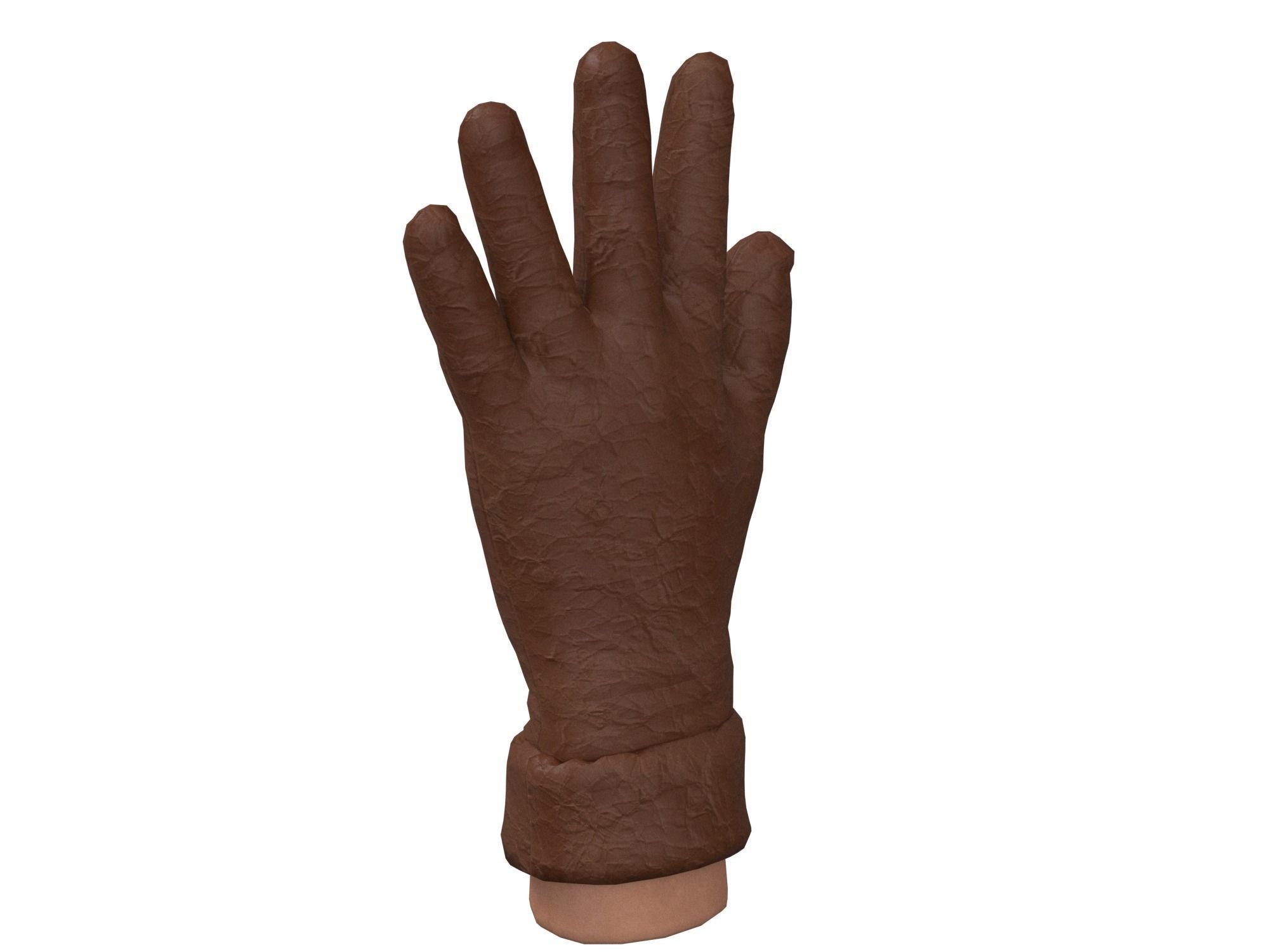 leather gloves  3D model_6