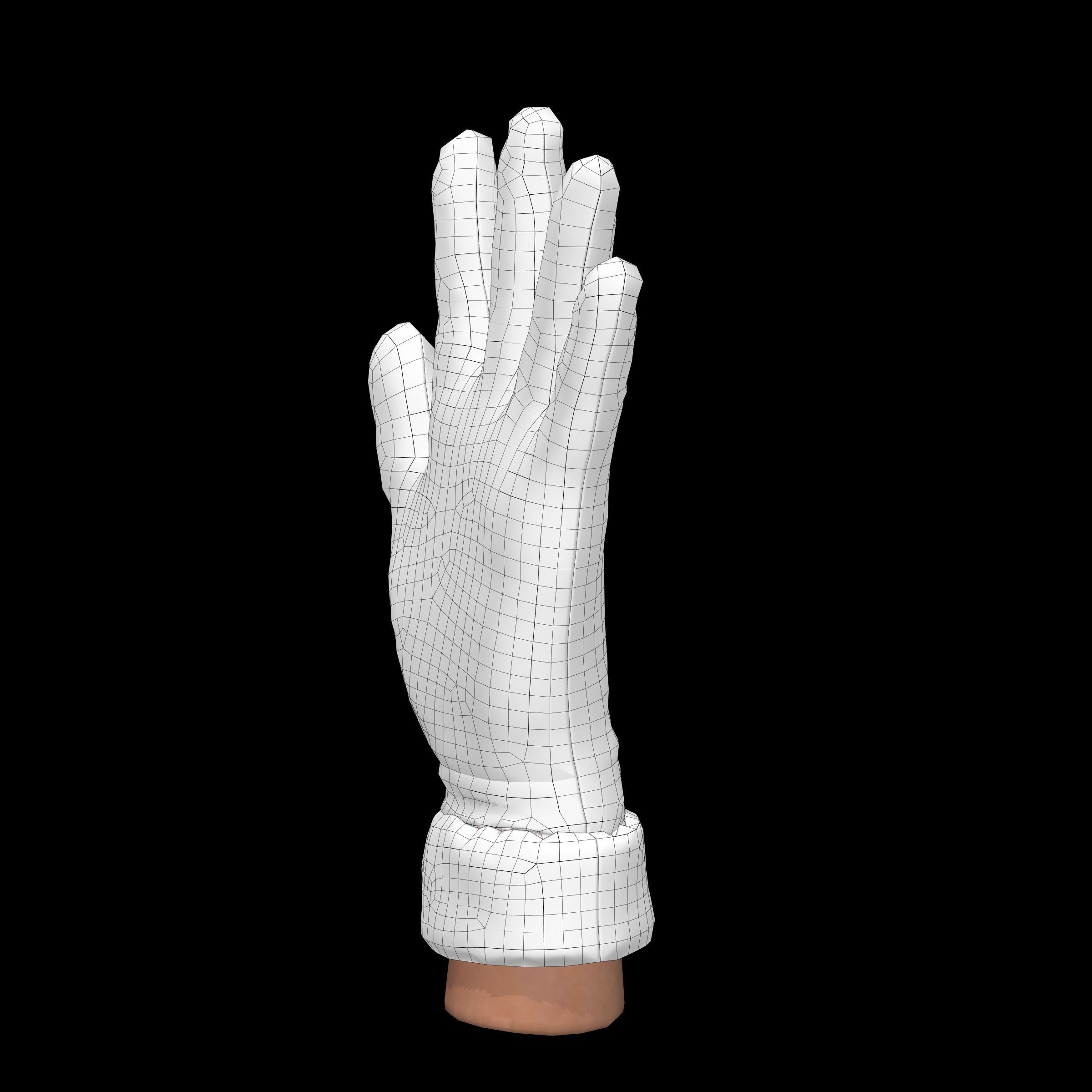 leather gloves  3D model_12