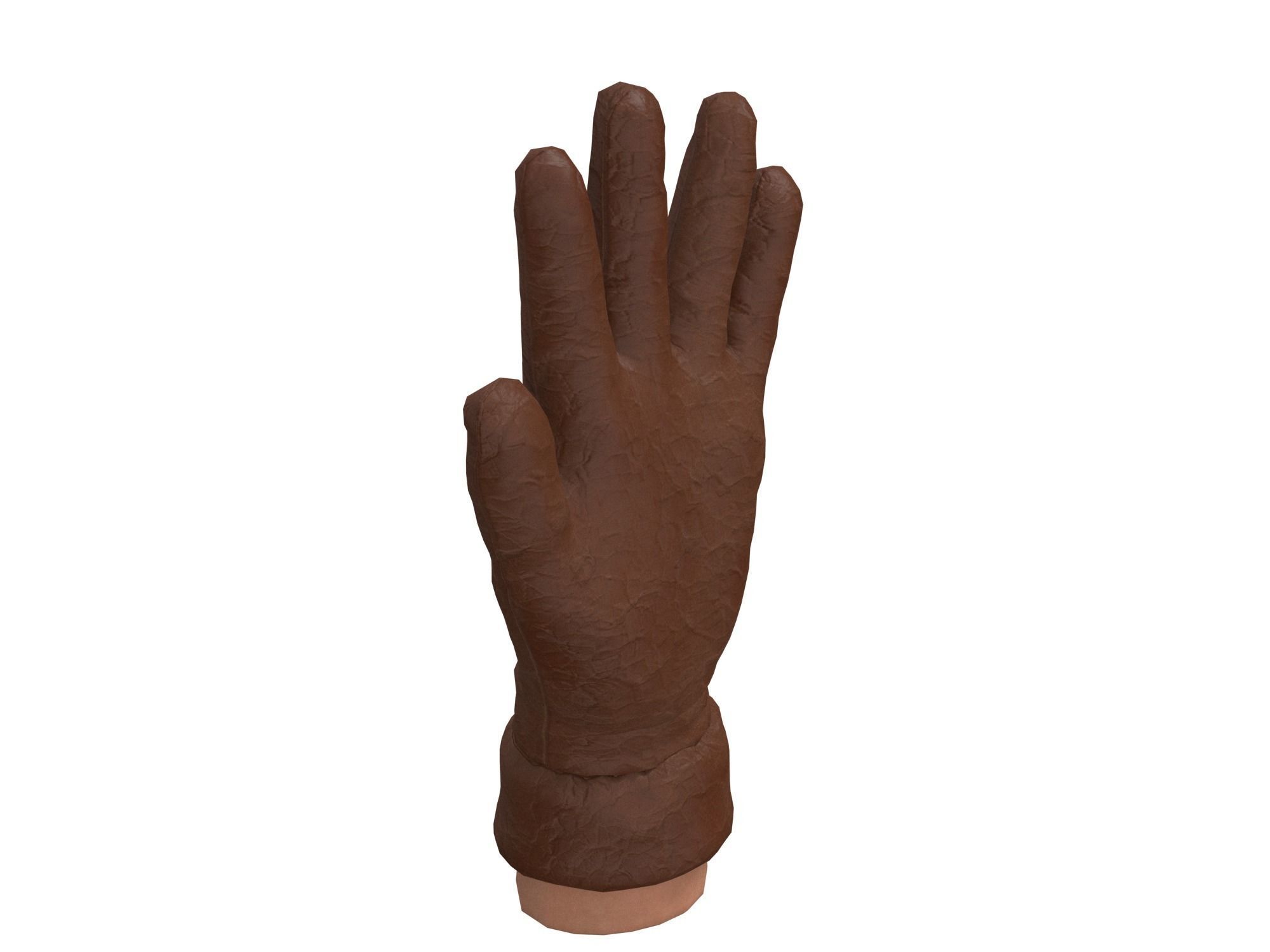 leather gloves  3D model_8