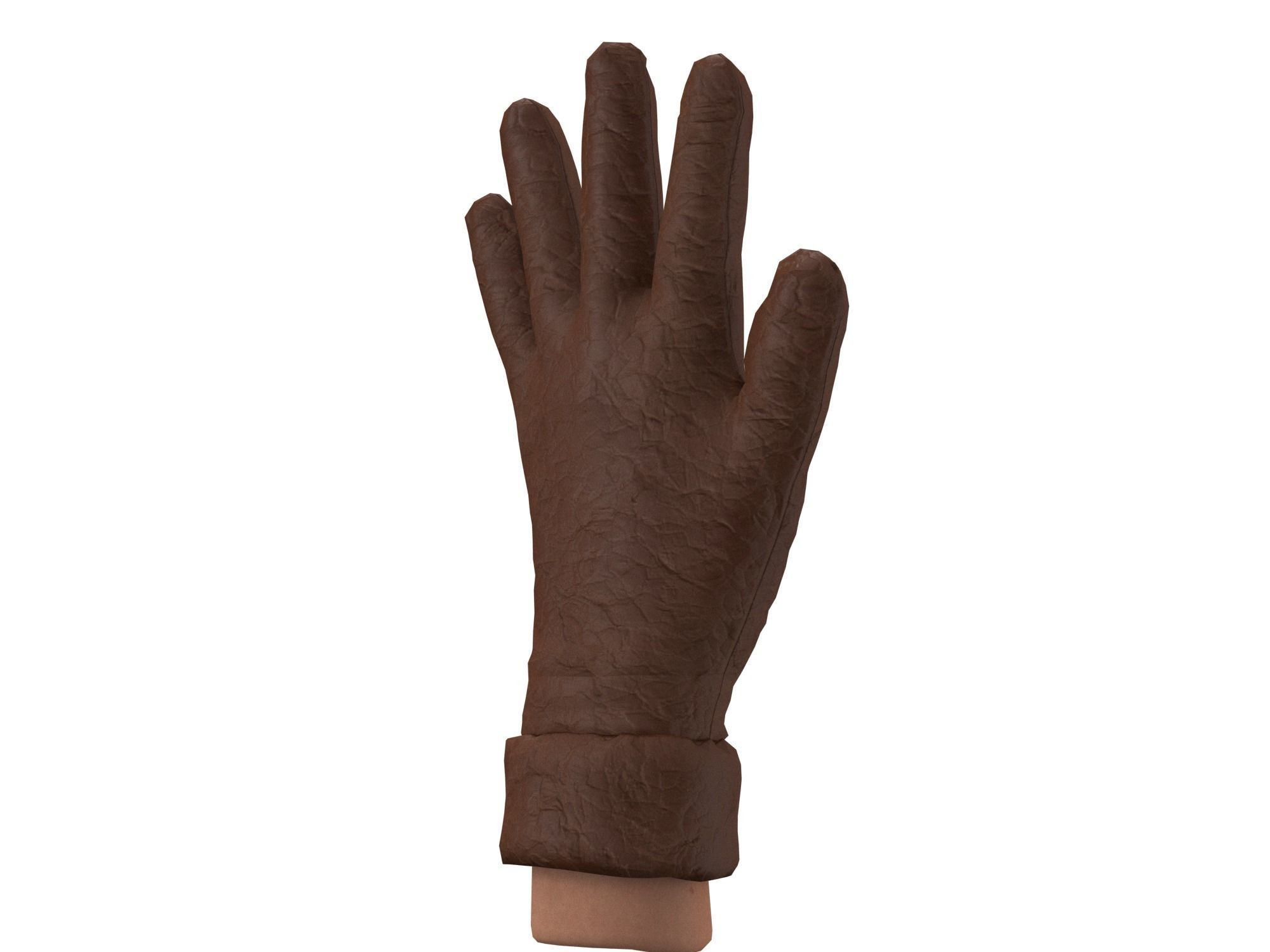 leather gloves  3D model_4
