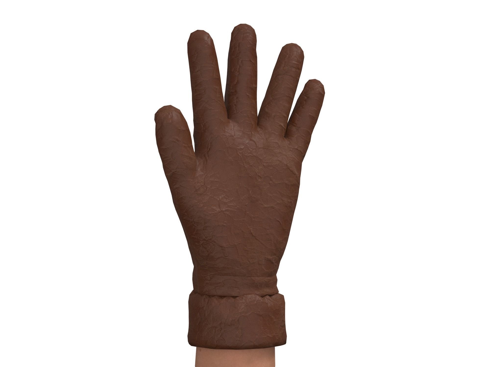 leather gloves  3D model_7