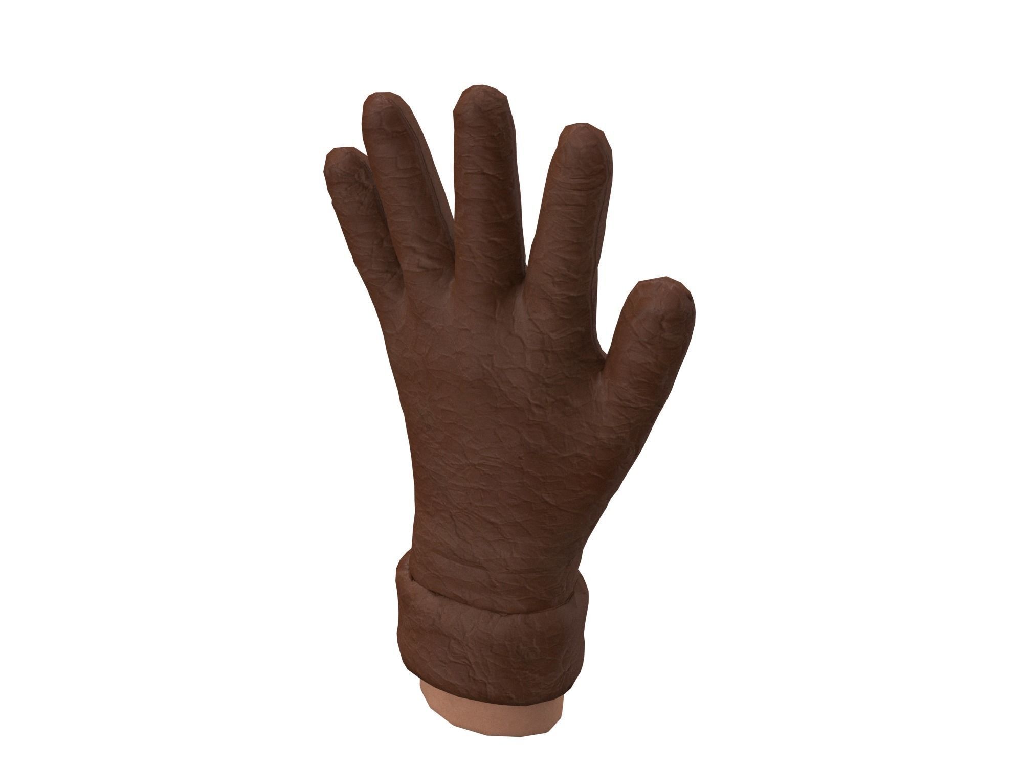 leather gloves  3D model_5