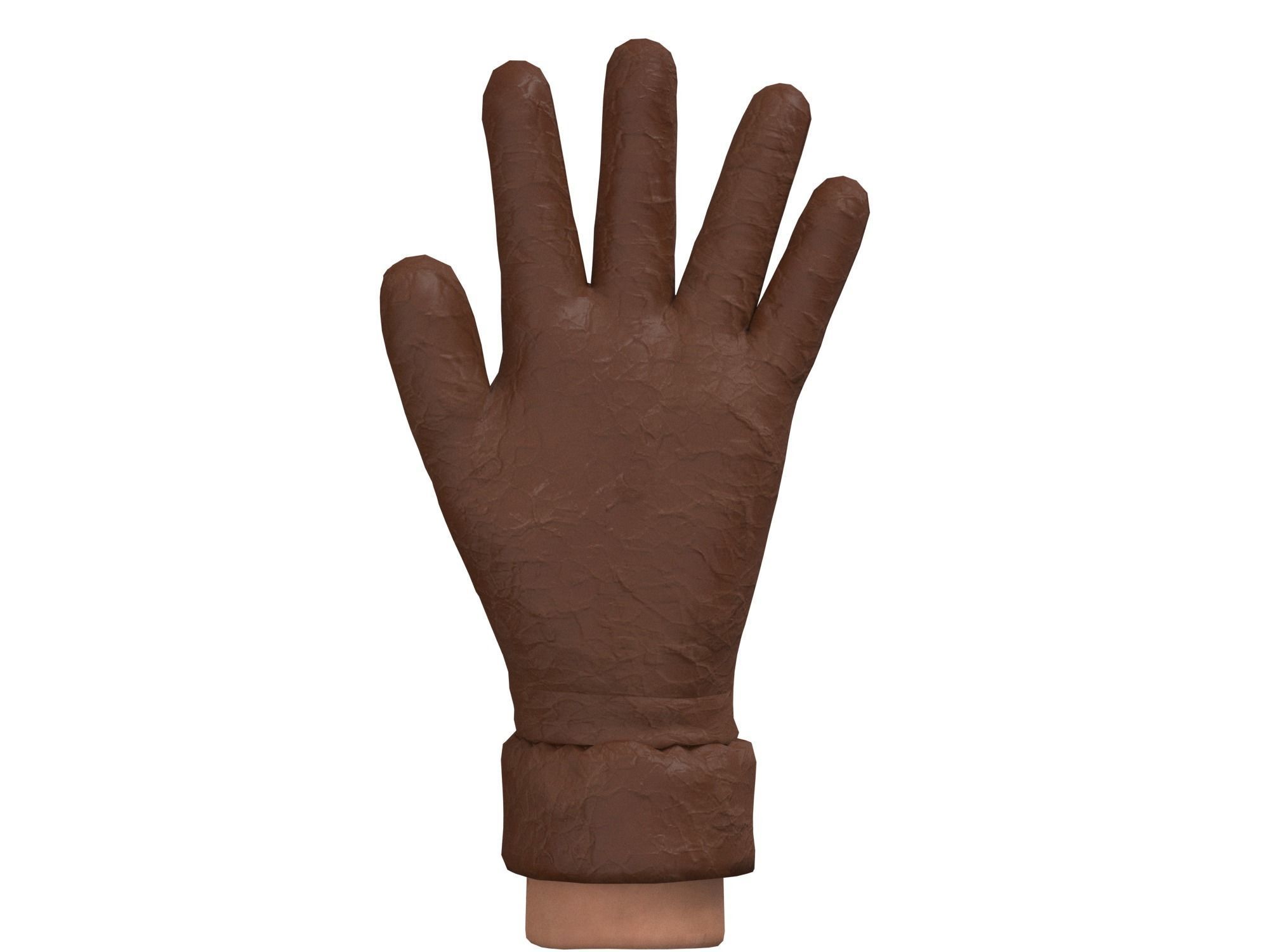 leather gloves  3D model_3