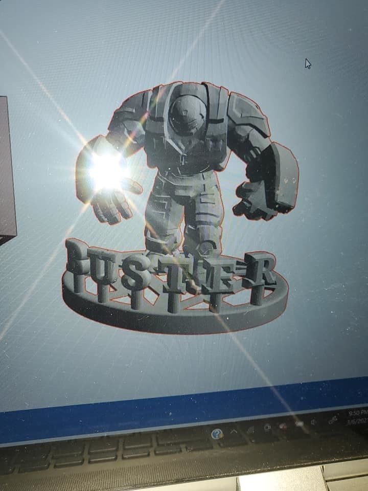 this is a hulk buster with ark base and buster on the base  3D print model_4