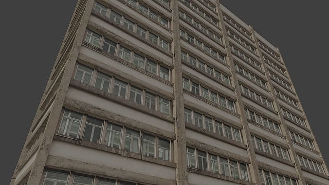 3d realistic old building 3D model