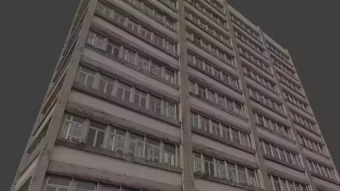 3d realistic old building 3D model